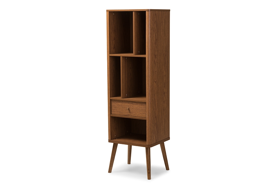 Baxton Studio Ellingham Mid-century Retro Modern 1-drawer Sideboard Storage Cabinet Bookcase Organizer