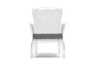 Baxton Studio Tasha Clear Polycarbonate Modern Accent Chair