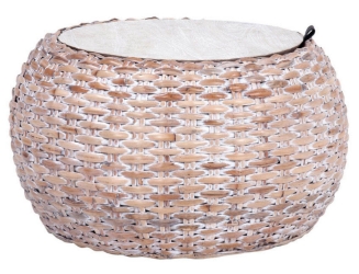 Cursten Wood And Rattan Coffee Table