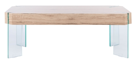 Mae Rectangular Glass Leg Coffee Table