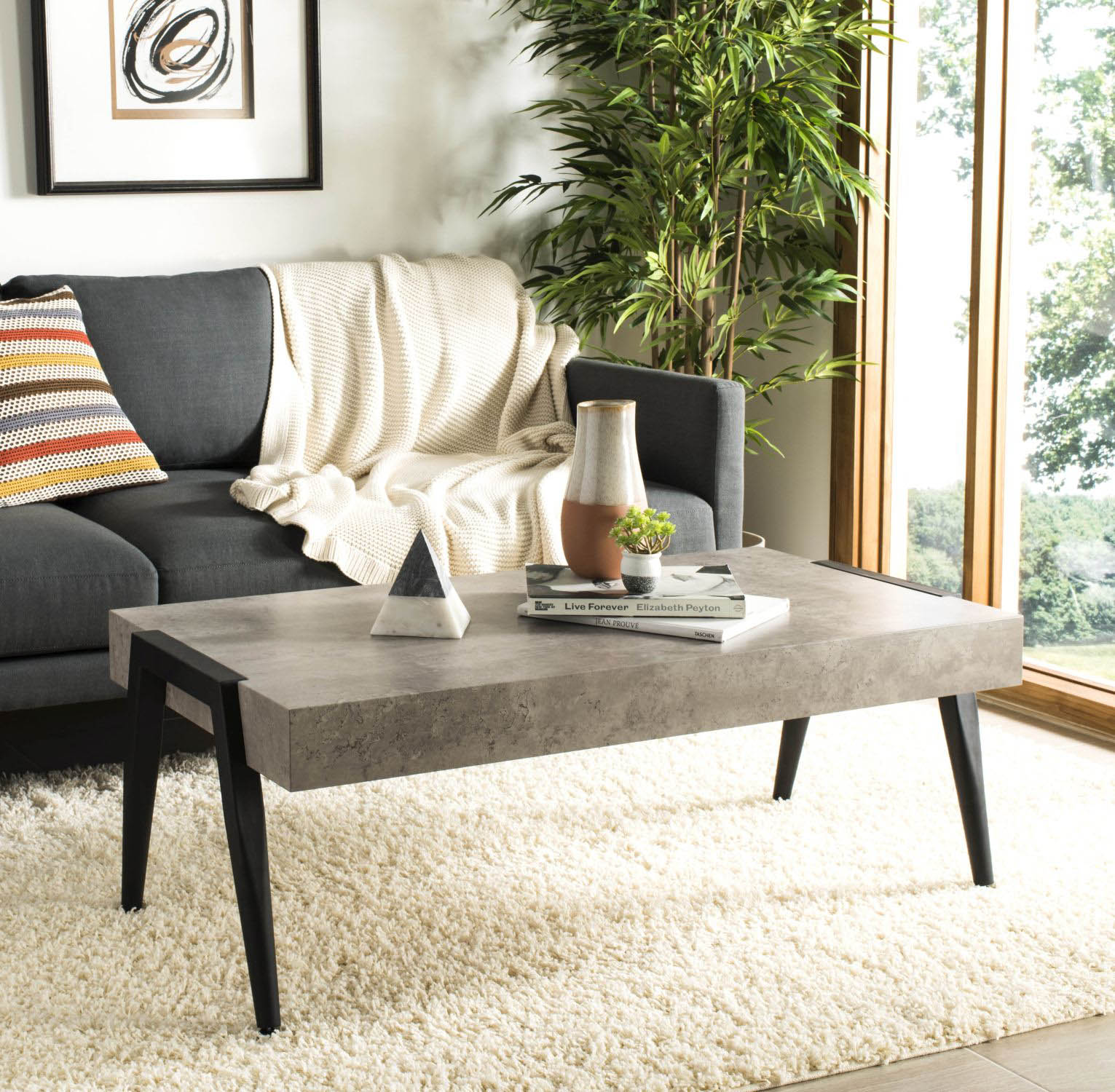 Levinson Rectangular Midcentury Modern Coffee Table