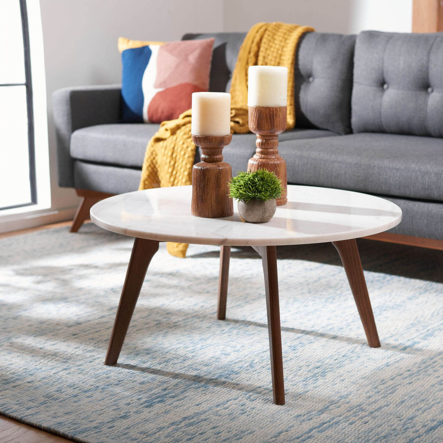 Senjo Round Marble Coffee Table