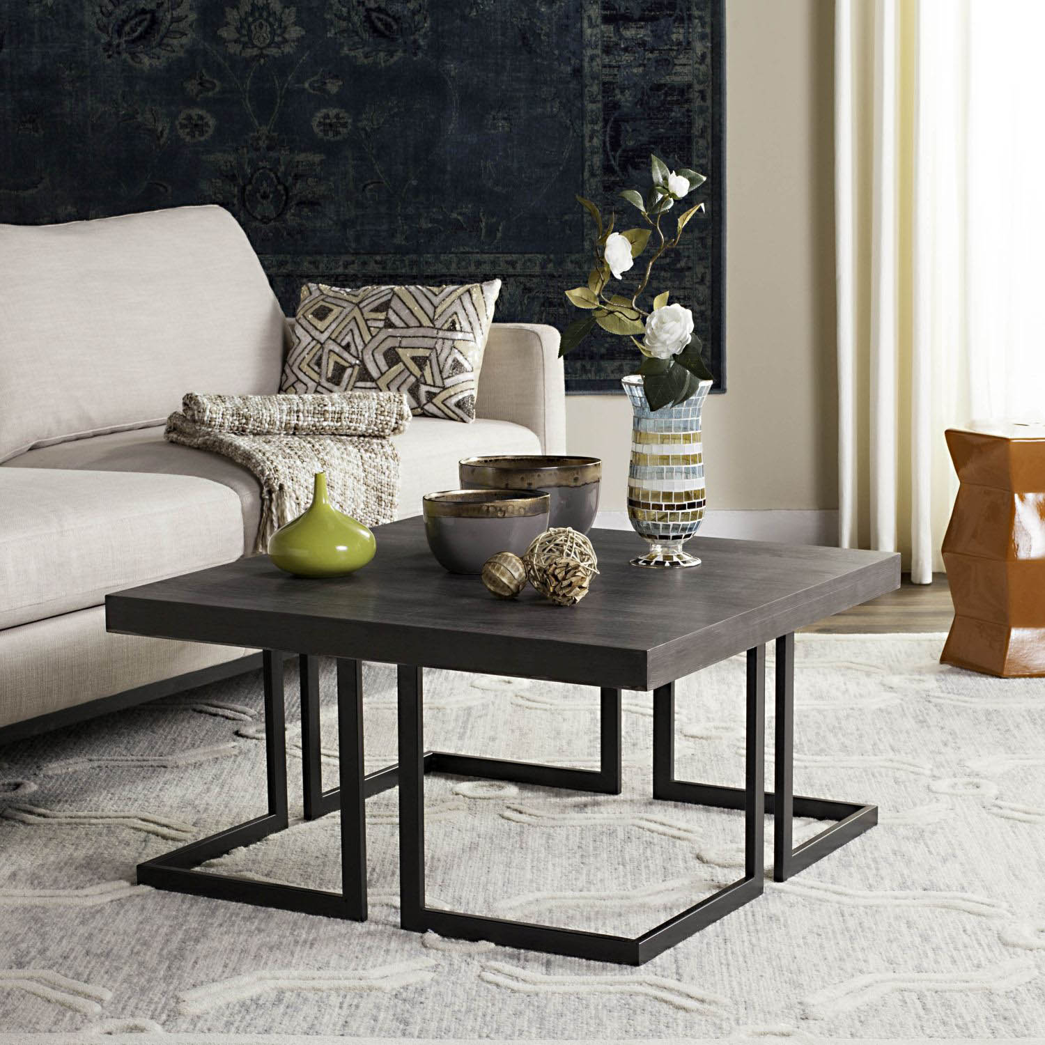 Rowan Modern Mid Century Wood Coffee Table