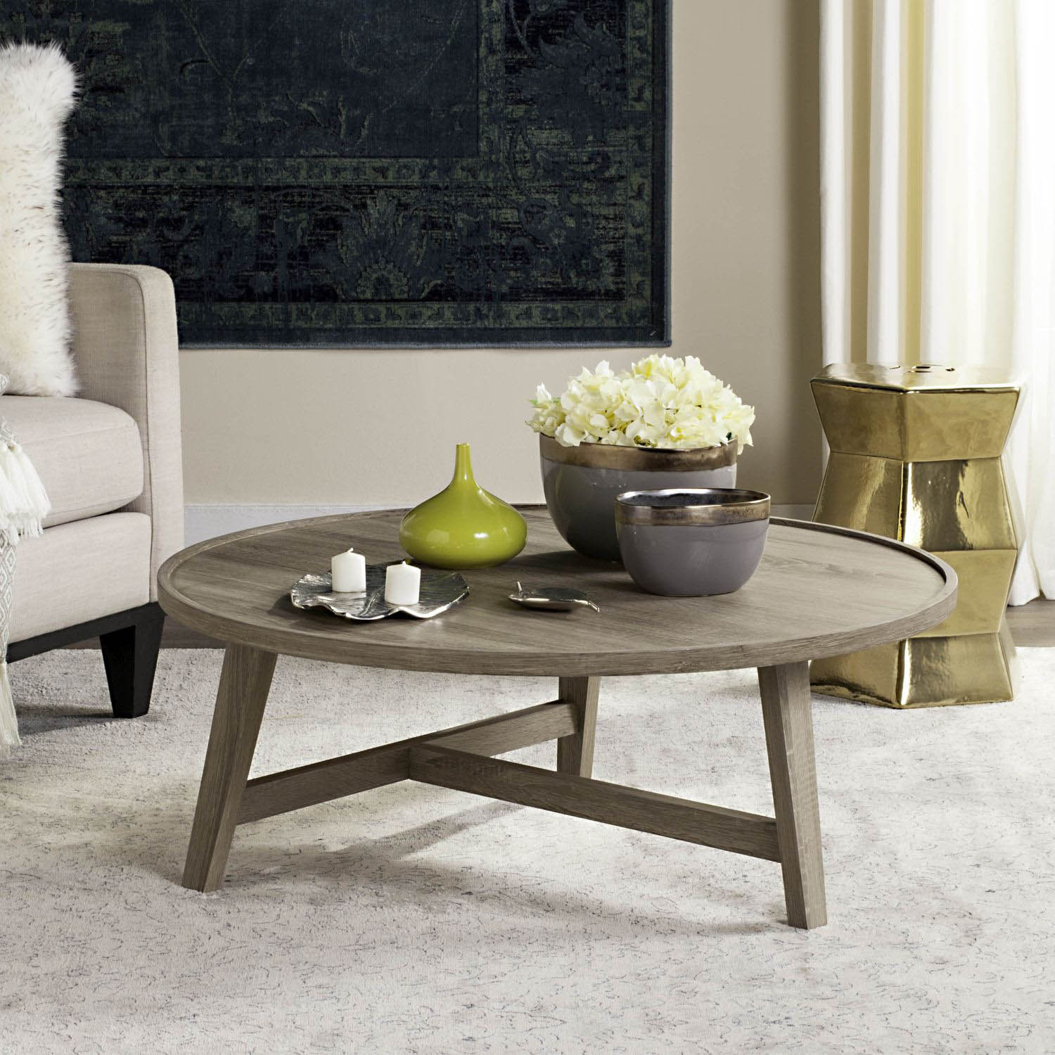 Jackson Retro Mid Century Wood Coffee Table