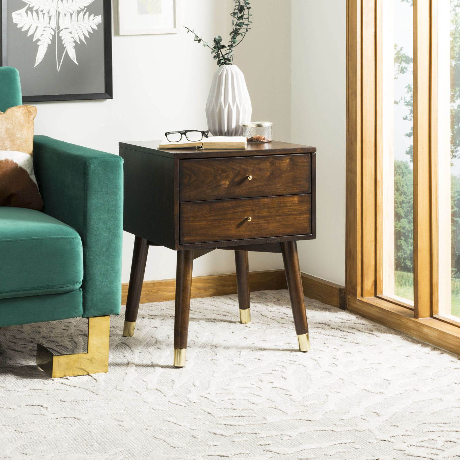 Flora Silver Cap Nightstand