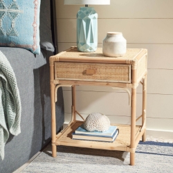Zinnia 1 Drawer Bamboo Nightstand