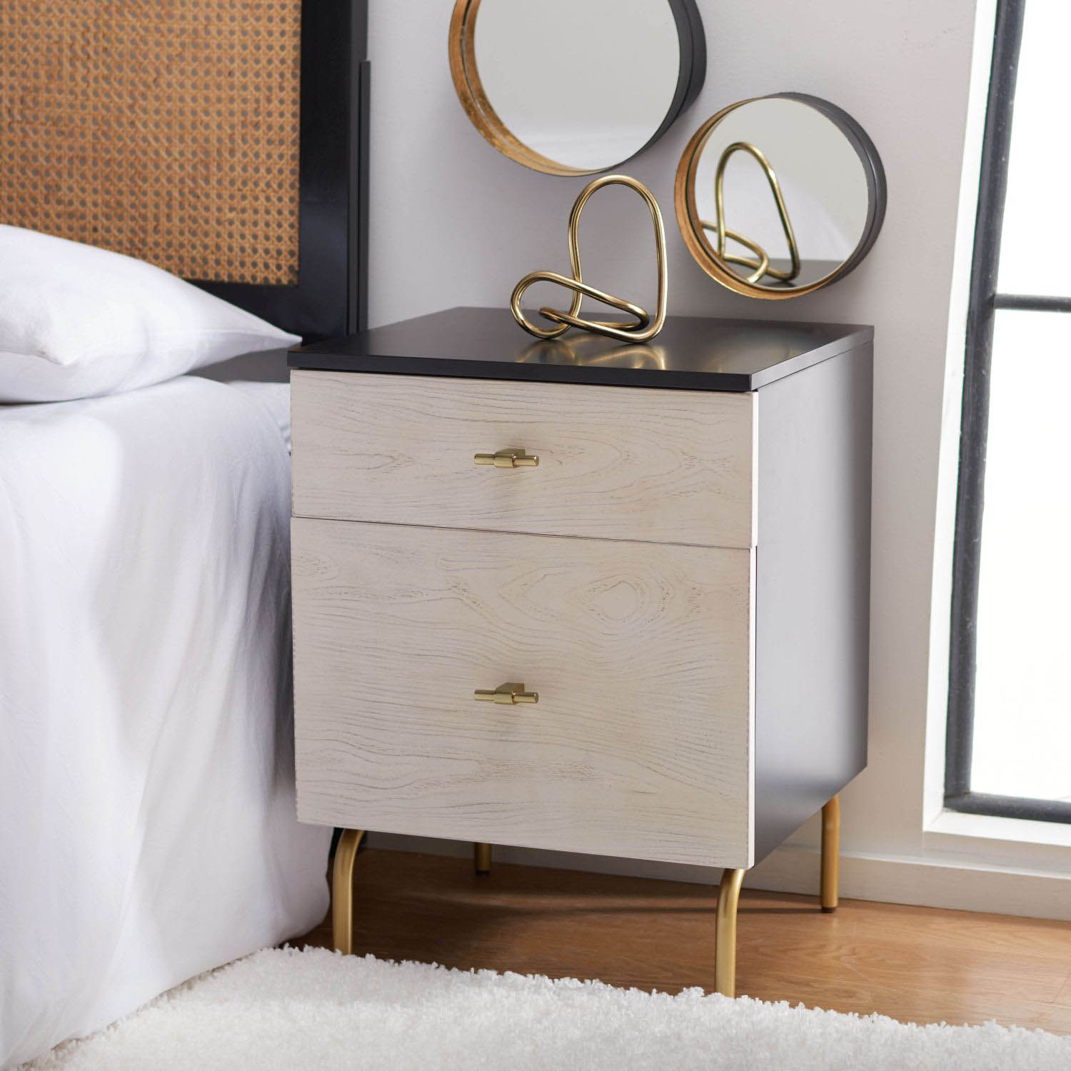 Nero 2 Drawer Nightstand