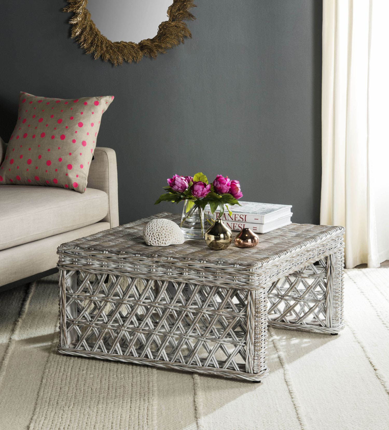 Dale Wicker Coffee Table