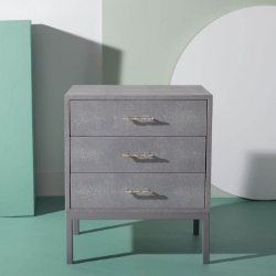 Aria Faux Shagreen Nightstand