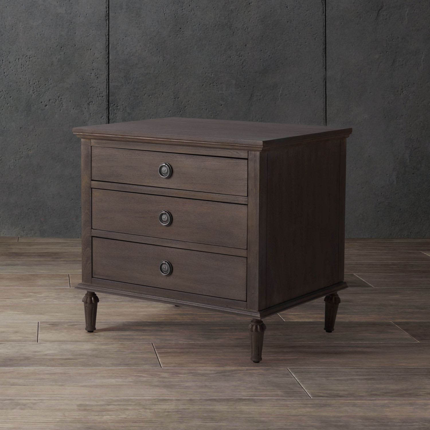 Tomi 3 Drawer Nightstand