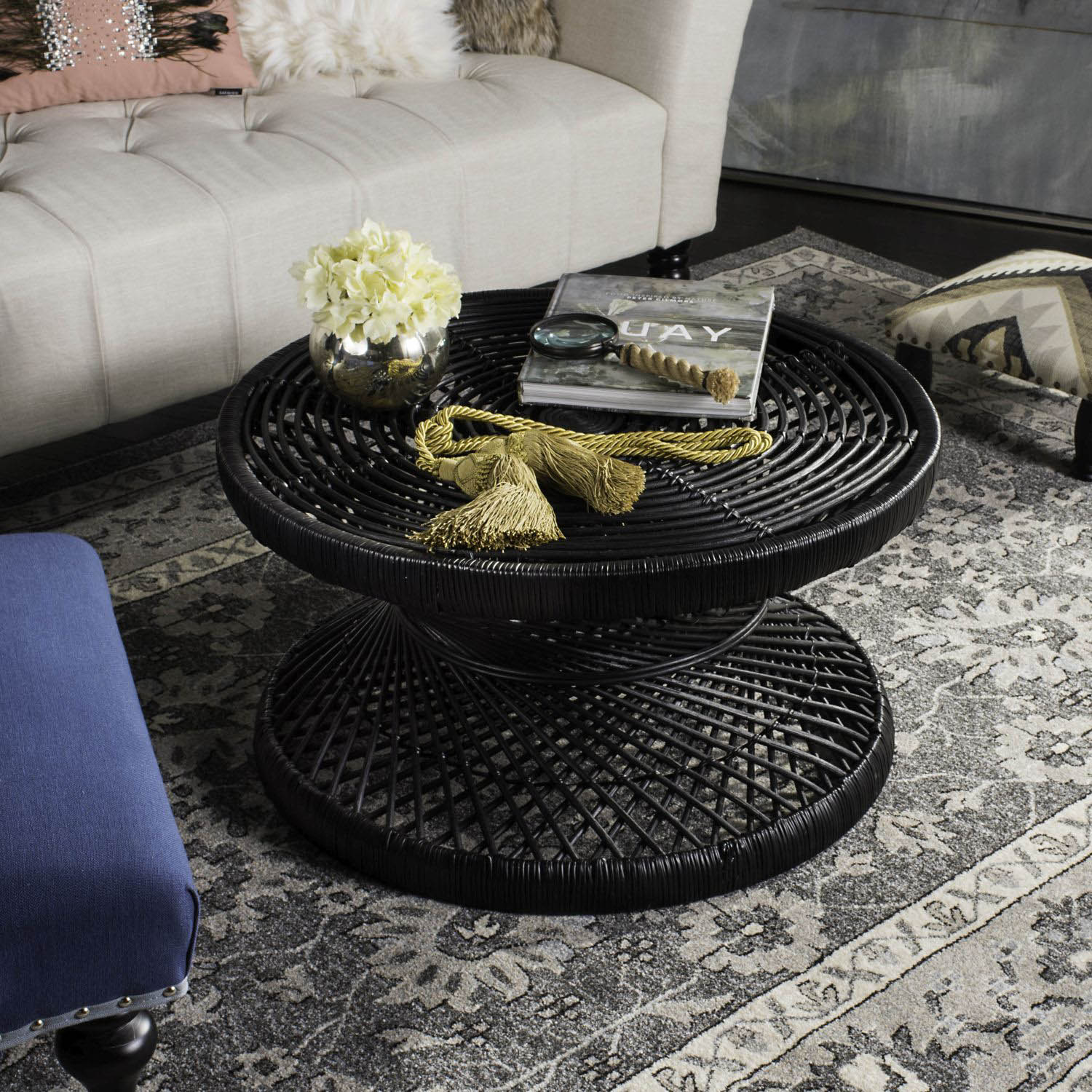 Sacramento Large Bowed Coffee Table