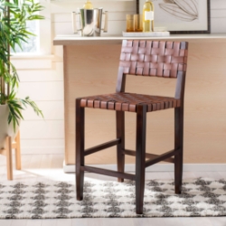 Buchanan Woven Leather Counter Stool