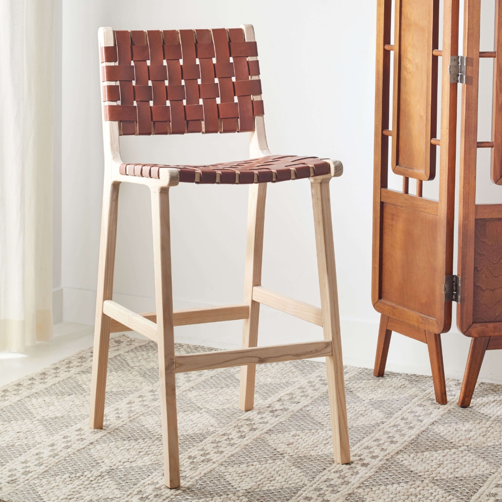 Leda Leather Bar Stool