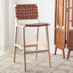 Leda Leather Bar Stool