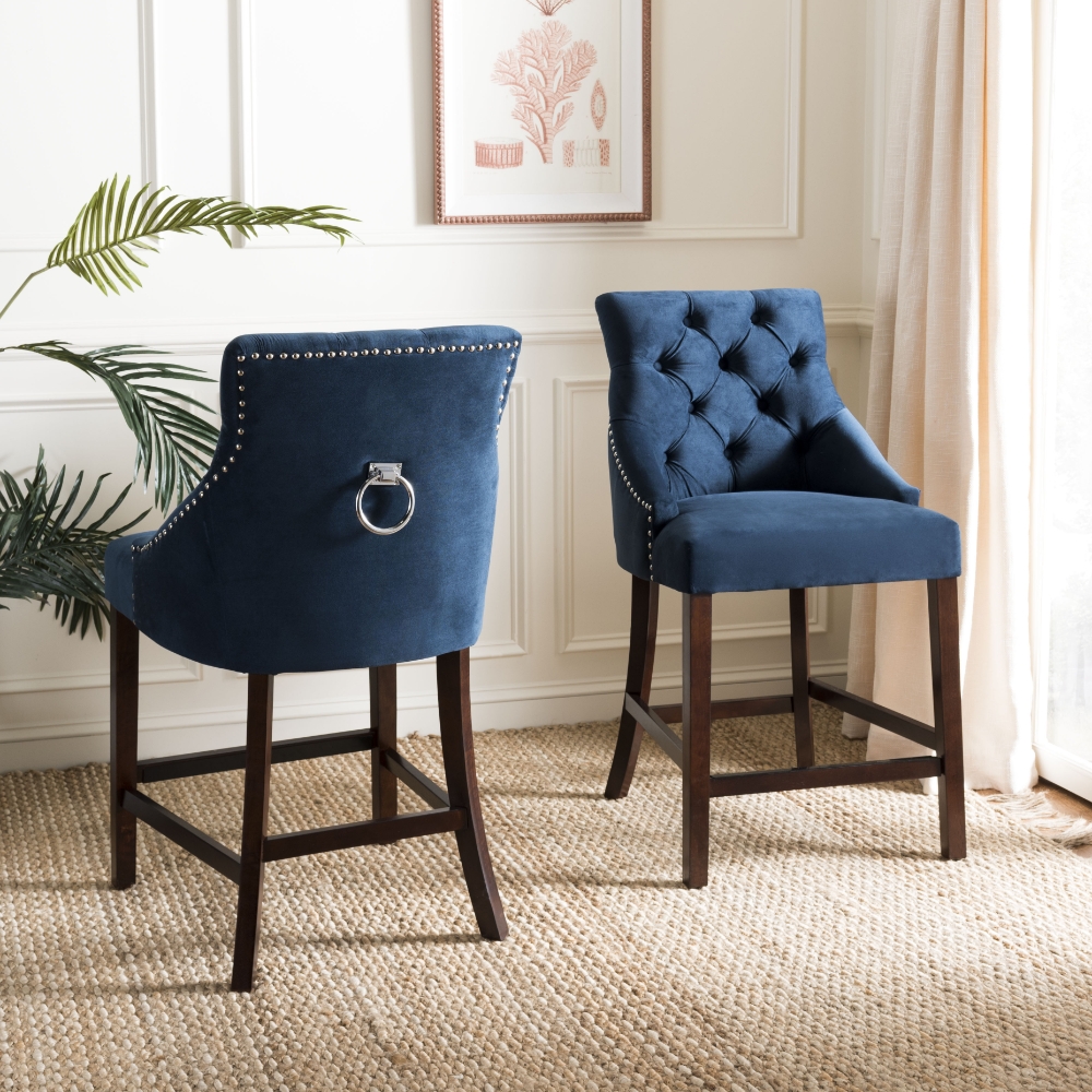 Seth Tufted Wing Back Counter Stool