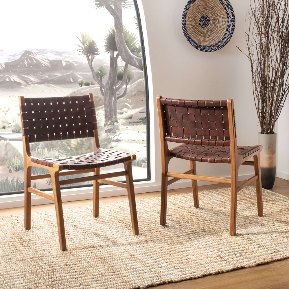 Juji Woven Leather Dining Chair