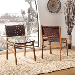 Juji Woven Leather Dining Chair