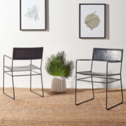 Becall Leather Dining Chair Set of 2