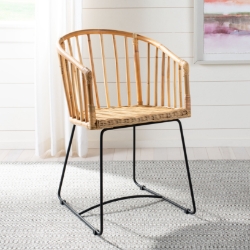 Lauren Rattan Barrel Dining Chair