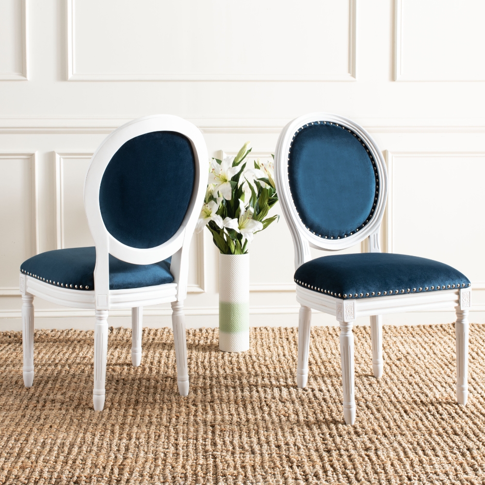 Thompson 19''H French Brasserie Velvet Oval Side Chair