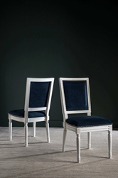 Protea 19H French Brasserie Velvet Rectangular Side Chair