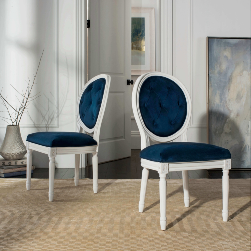 Thompson Tufted Velvet Oval Side Chair