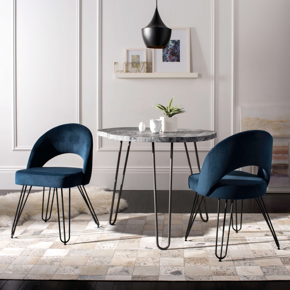 Helga Velvet Retro Side Chair