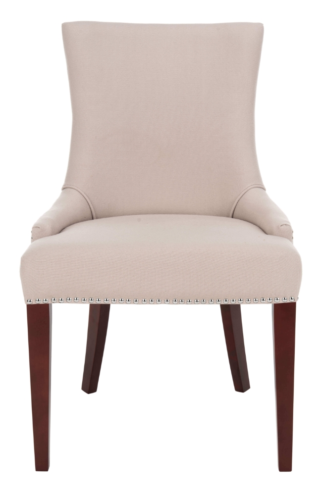Lulu 19''H Linen Dining Chair Silver Nail Heads