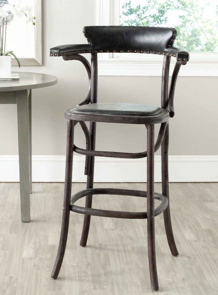 Adah Bar Stool Brass Nail Heads