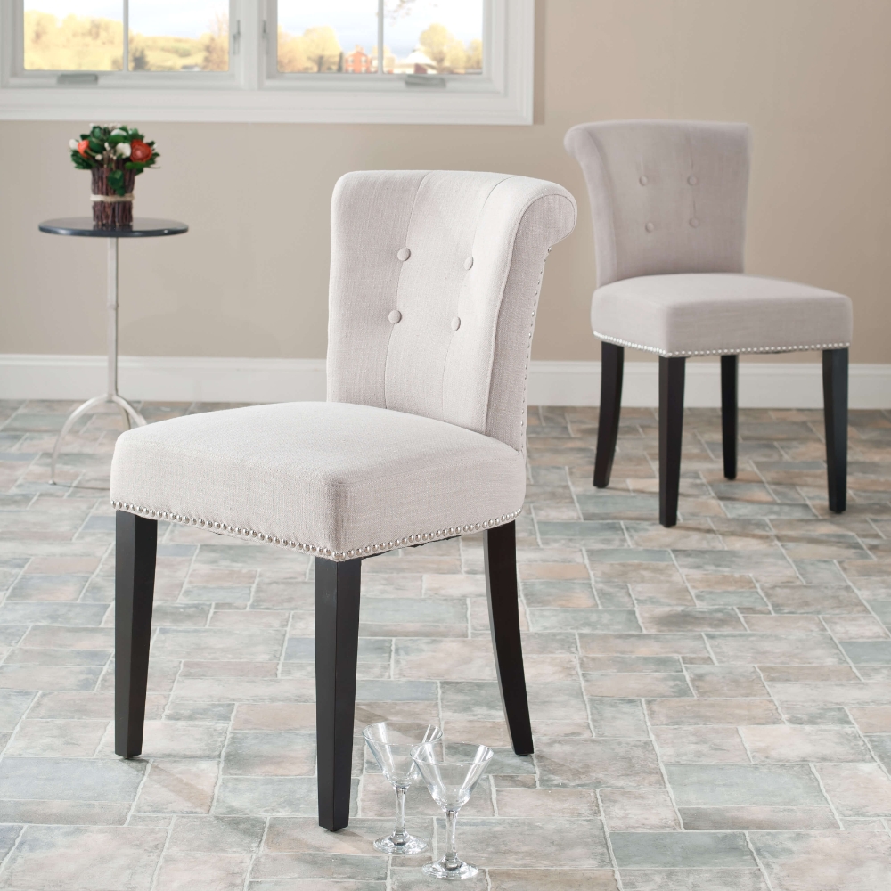 Ainslee 21''H Kd Side Chairs (Set Of 2) Silver Nail Heads