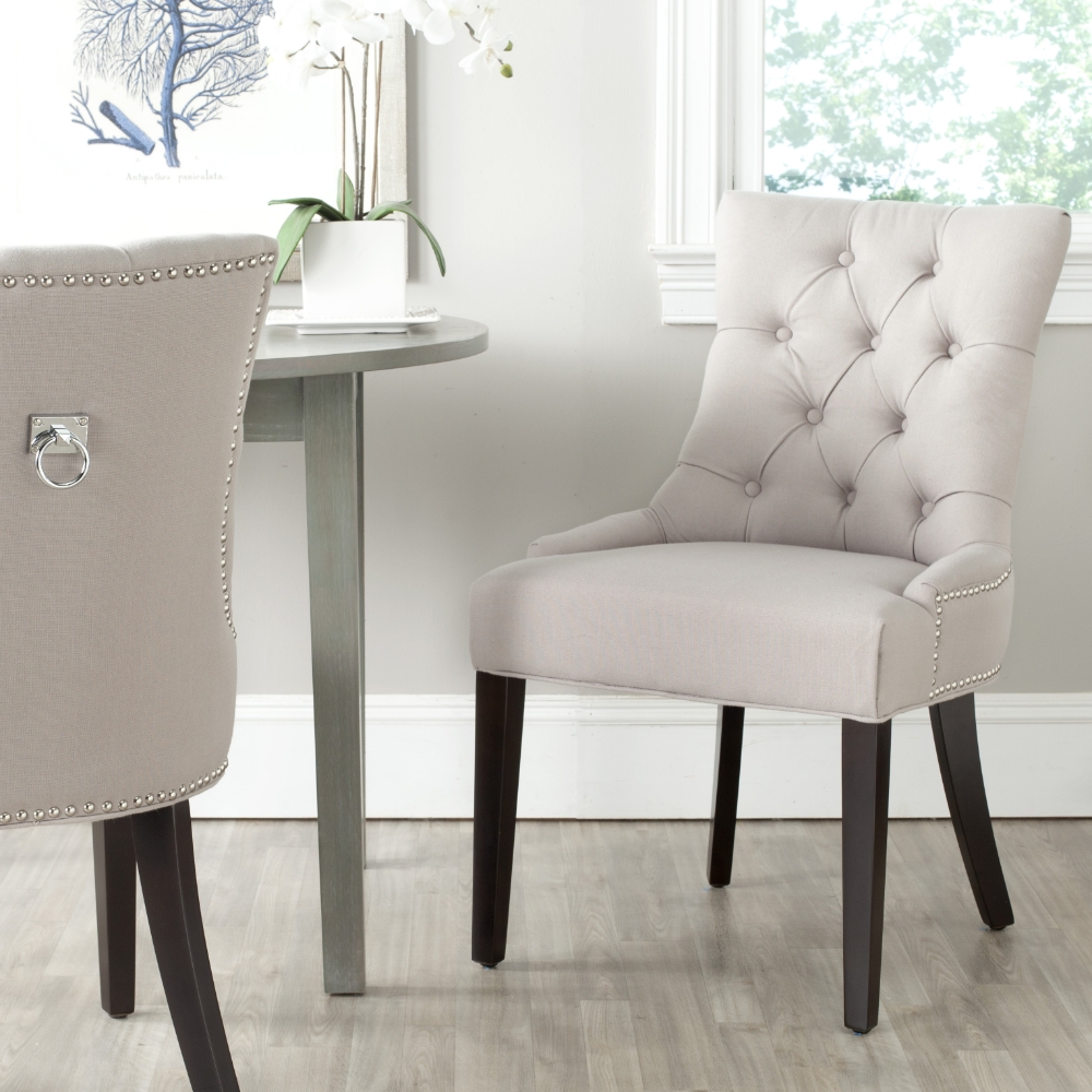 Kana 19''H Tufted Ring Chair (Set Of 2) Silver Nail Heads