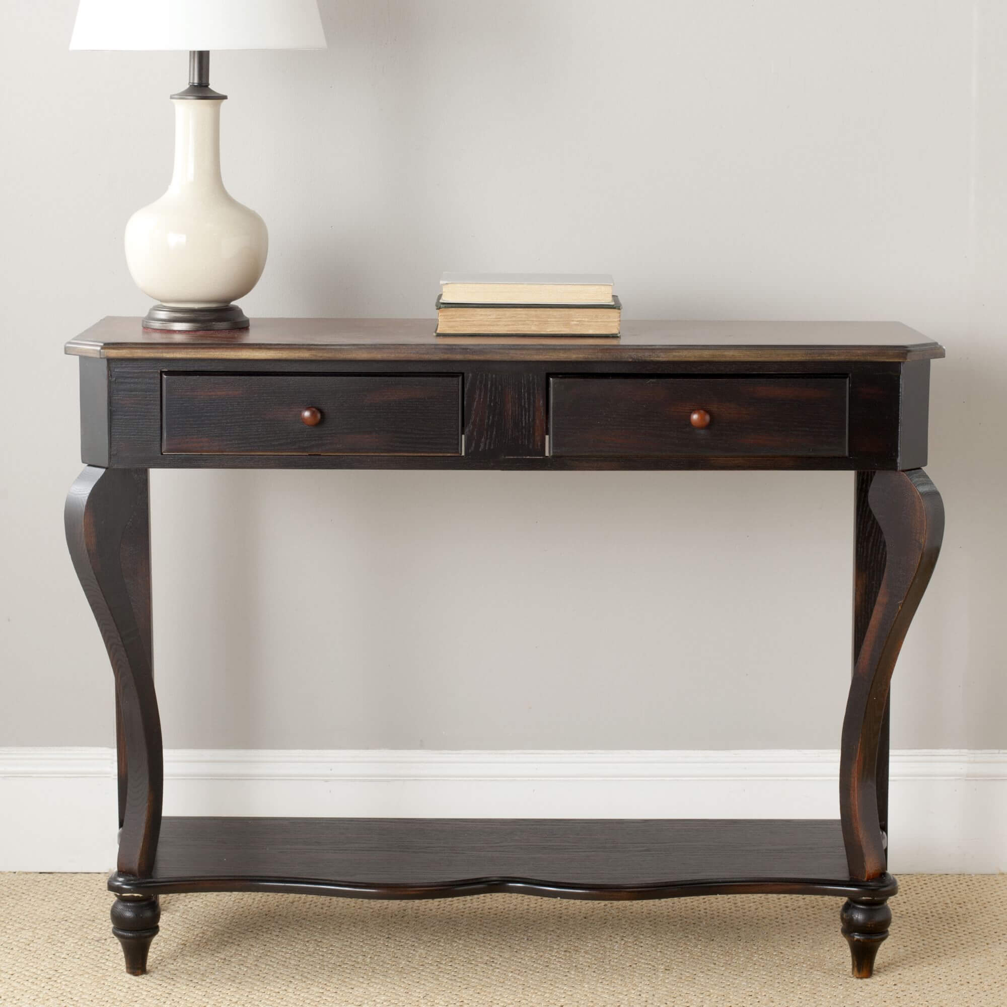 Inga Console With 2 Storage Drawer -  Light Brown
