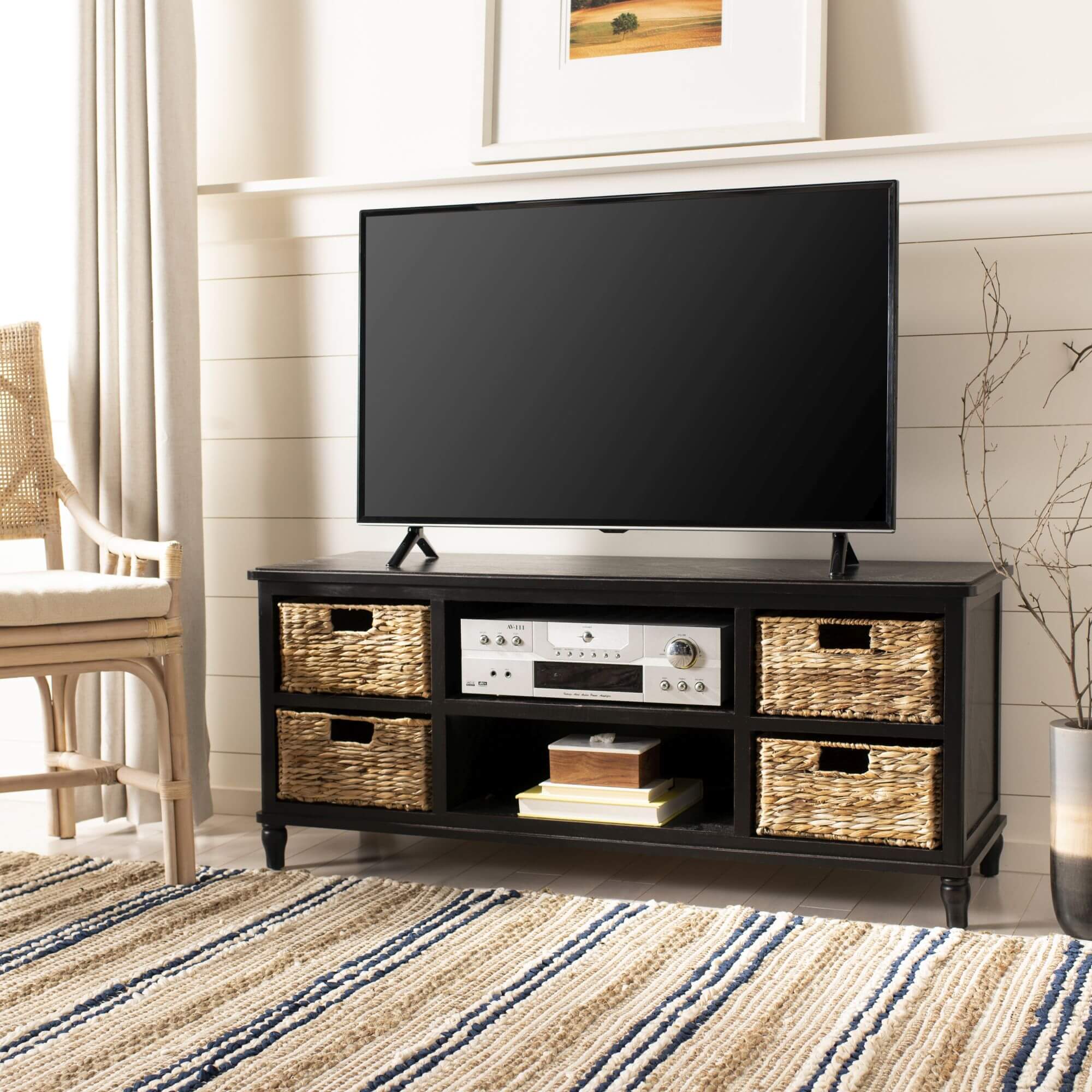 Manny Entertainment Unit  - Distressed Black