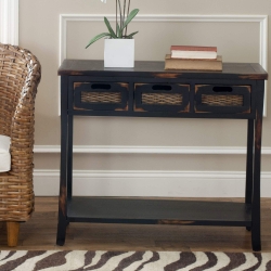 Josef 3 Drawer Console - Black