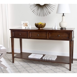 Zara Console With Storage Drawers  - Sepia