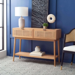 Suzanna 2 Drawer Rattan Console Table - Natural