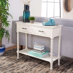 Daegan 2 Drawer Console Table - Distressed White
