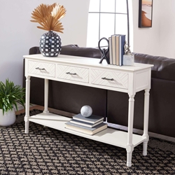 Jovie 3 Drawer Console Table - Distressed White