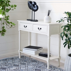 Jessa 2 Drawer Console Table - Distrssed White