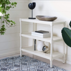 Julian 3 Shelf Console Table - Distressed White