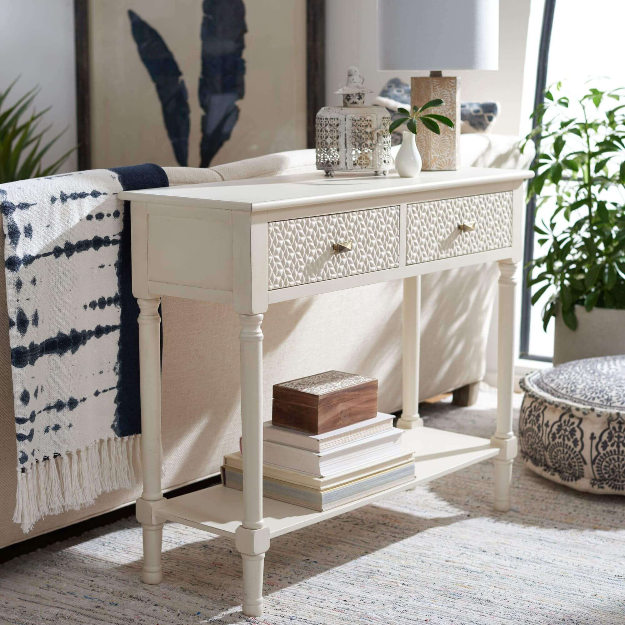 Rosemary 2 Drawer Console Table - Off White