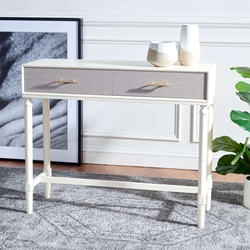 Dinesh 2 Drawer Console Table - Distrssed White