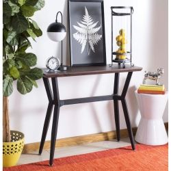 Sema Rectangular Midcentury Modern Console Table - Brown