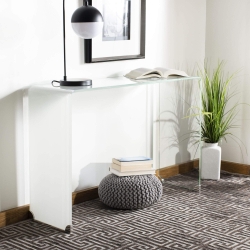 Manelin Ombre Glass Console Table - Off White
