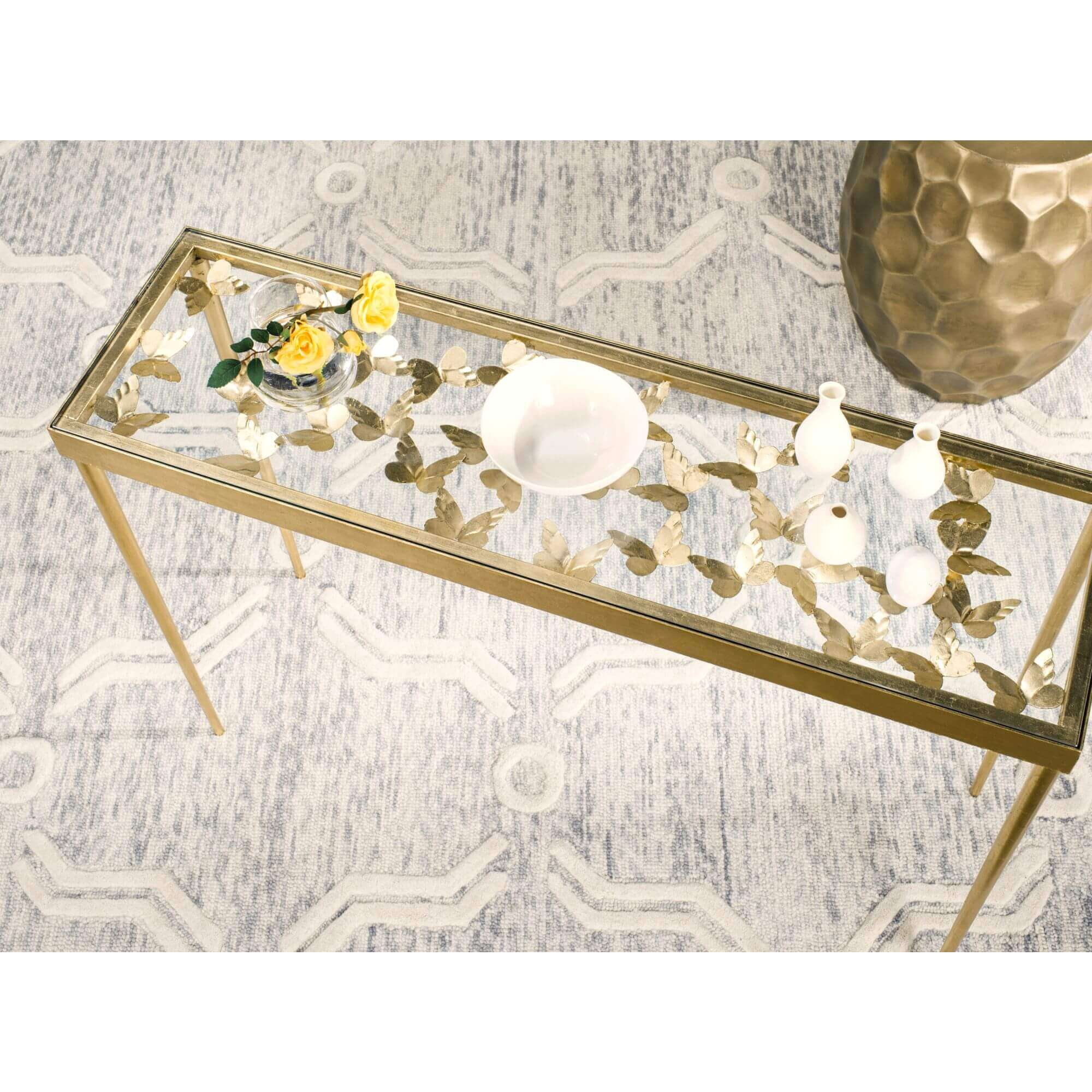 Baisley Butterfly Console - Gold