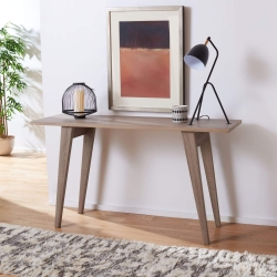 Peyton Retro Mid Century Wood Console - Oak
