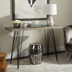 Landers Retro Mid Century Wood Console  - Light Brown