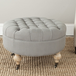 Lisbon Round Ottoman - Granite