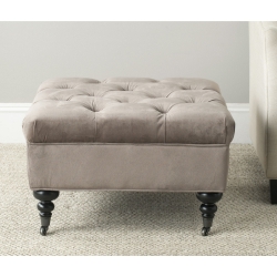 Jordan Tufted Ottoman - Mushroom