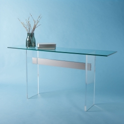 Kylie Acrylic Console Table - Silver
